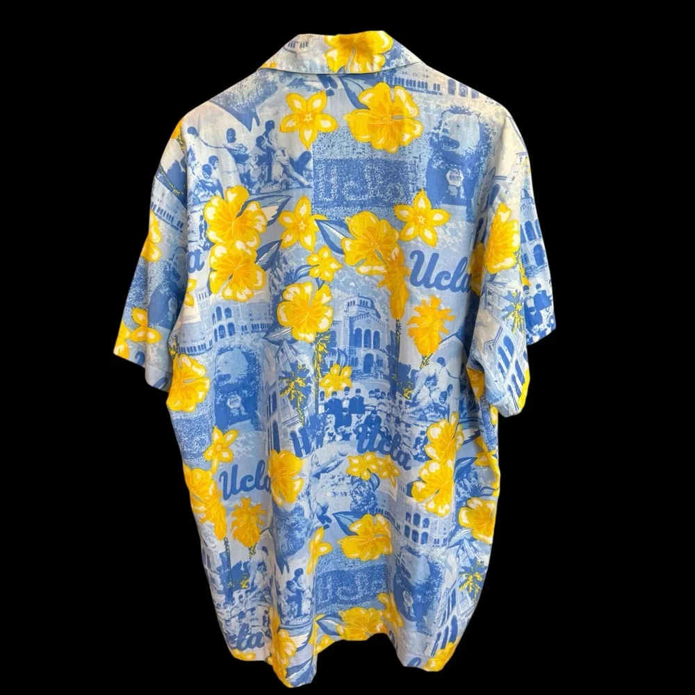 Social Awareness‎ UCLA Bruins Hawaiian Football Short Sleeve Button-Up XL #082